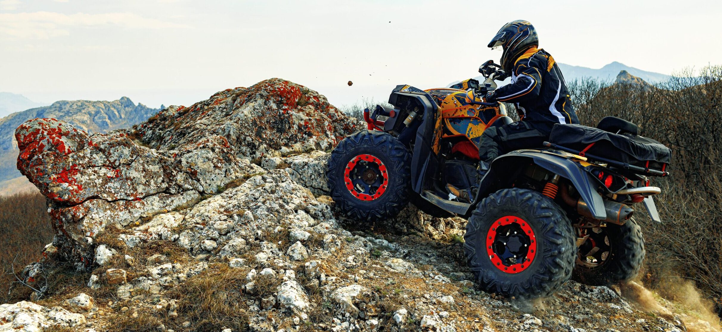 Atv quad bike mountains