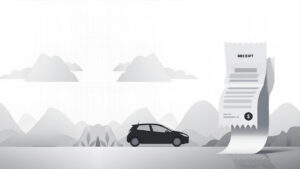 Infographic-style image showing a low-value car and a payout bar with a large “bite” missing to represent a high deductible reducing insurance payout.