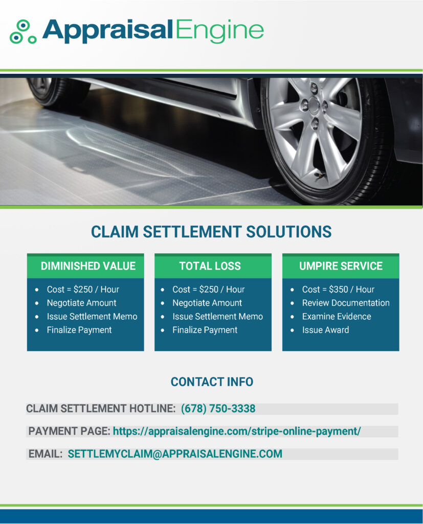 Appraisal Engine Claim Settlement Solutions Flyer