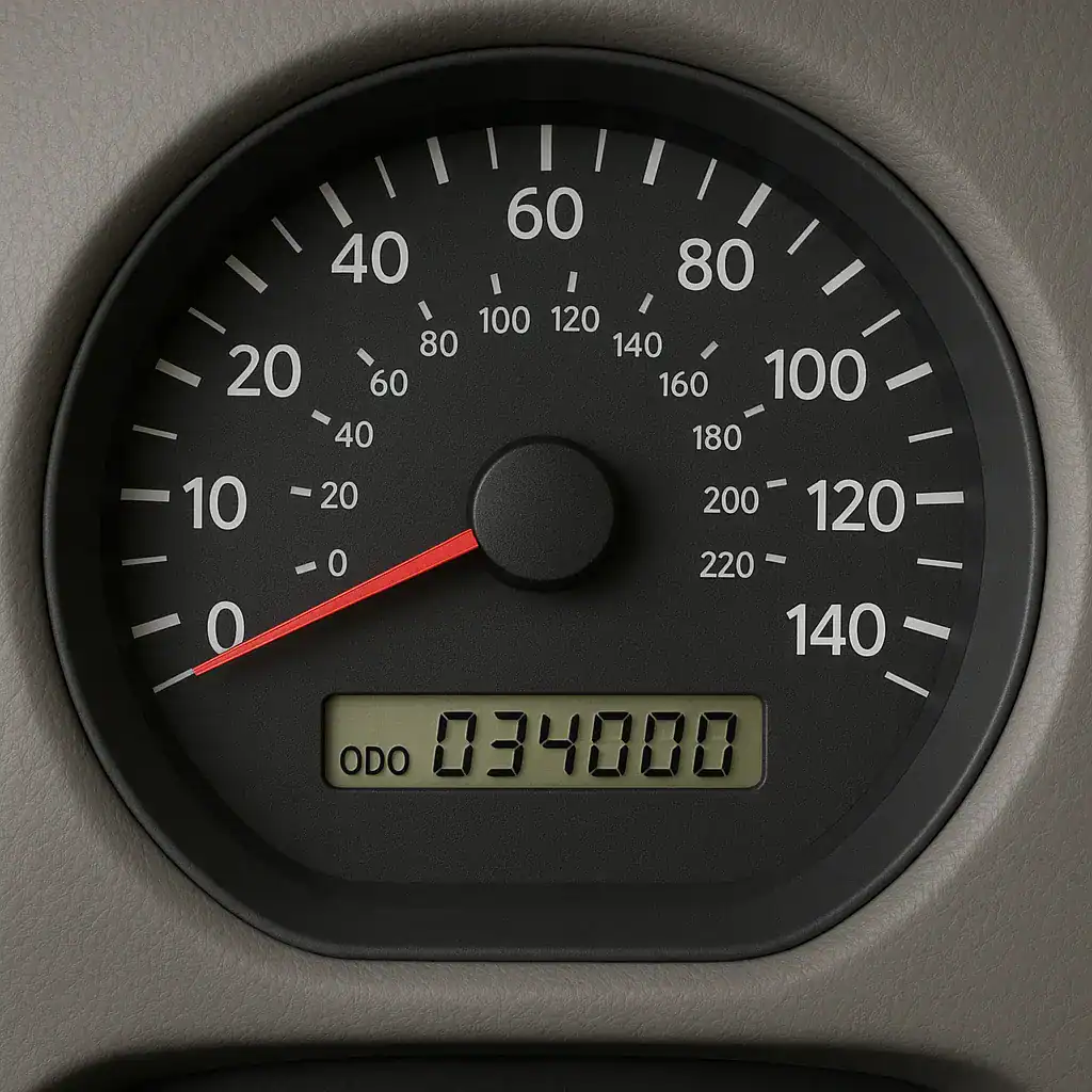 Car odometer picture