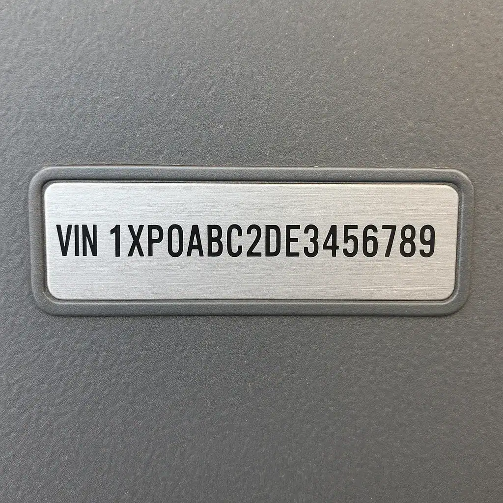 Vehicle VIN picture