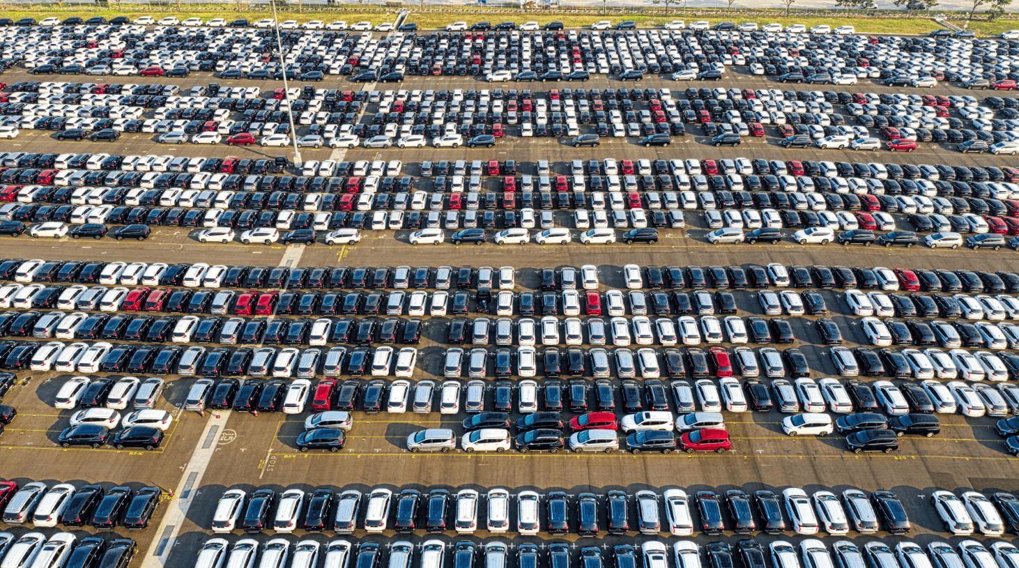 Car dealership inventory illustrating wholesale vs retail pricing gap in the 2026 vehicle market